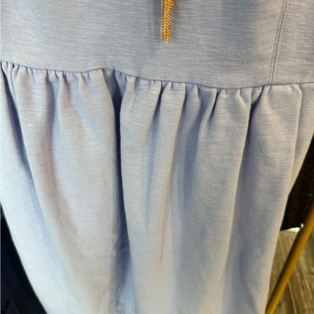 J. Crew Fit and Flare Light Blue Sleeveless Dress with Pockets Cotton & Spandex - Picture 6 of 7
